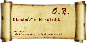 Otrobán Nikolett névjegykártya